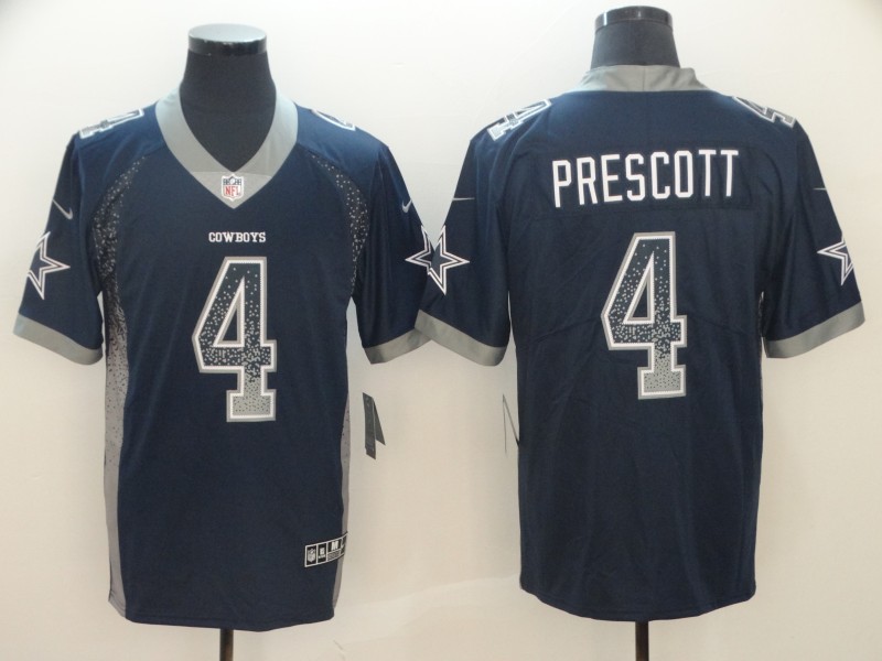 Men's Dallas Cowboys Dak Prescott #4 Navy Jersey